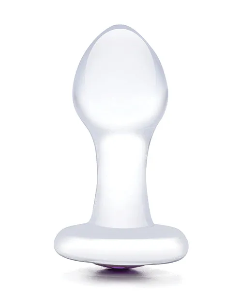 Glas Anal Glas Jewel Anal Plug ClearPurple Glas Anal Glas Jewel Anal Plug ClearPurple