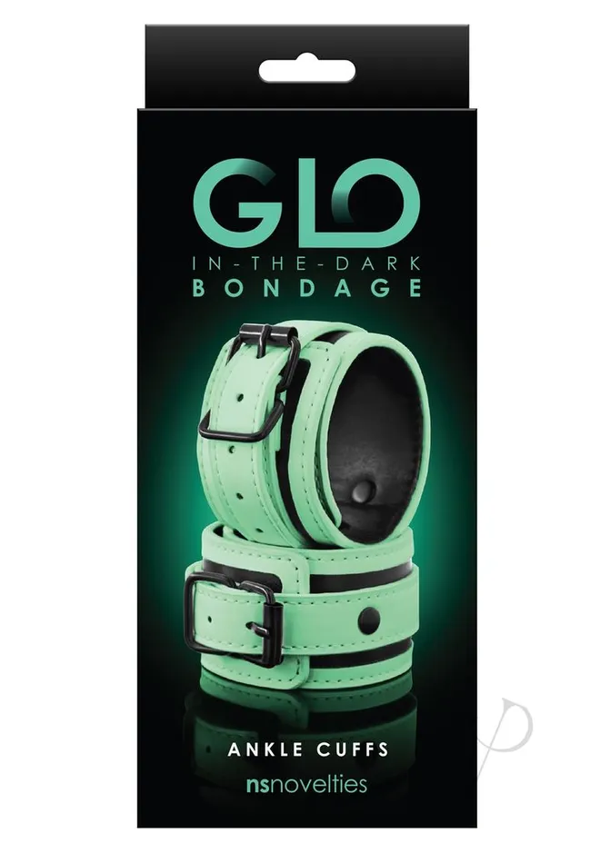 GLO Bondage Glow In The Dark Ankle Cuff Green Glo Bondage Dildos