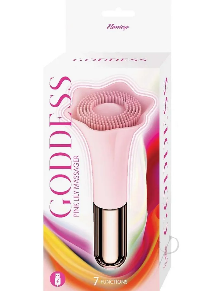 Goddess Vibrators Goddess Pink Lily Rechargeable Silicone Massager Pink