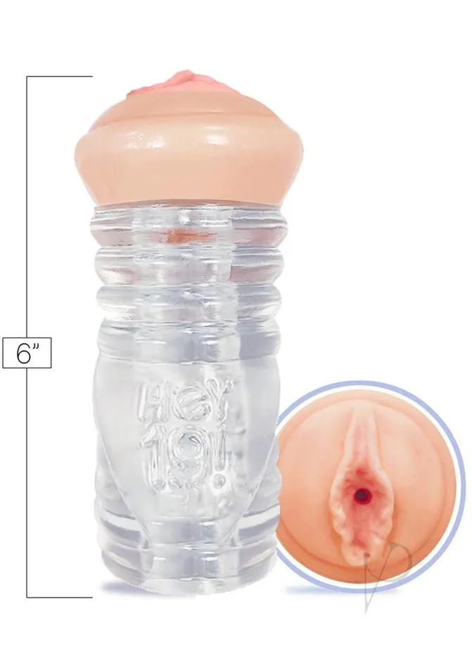 Hey 19 ClearStroke Dual End Pussy Charlie Laine ClearVanilla Hey 19 Dildos