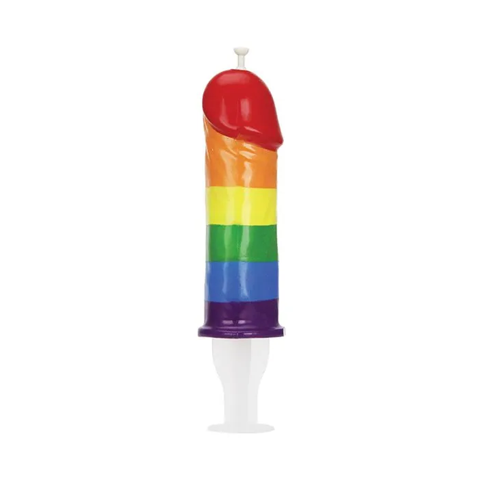 Hott Pecker Shot Syringe Rainbow Anal