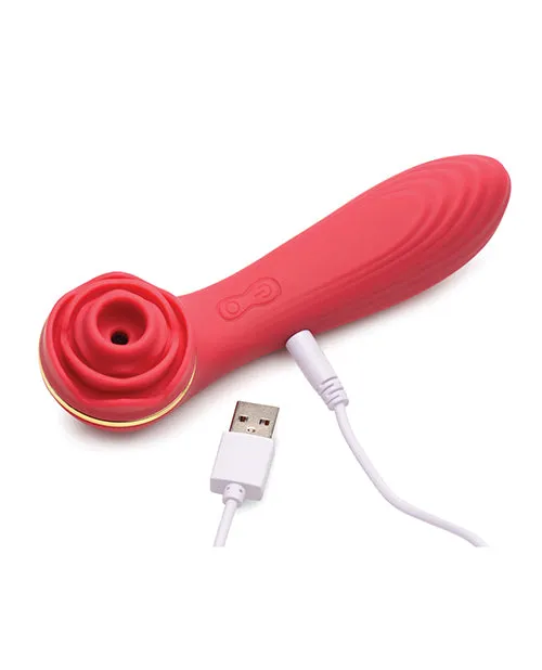 Inmi Bloomgasm Passion Petals 10X Rechargeable Silicone Rose Clitoral Stimulator Red Bloomgasm Female Sex Toys