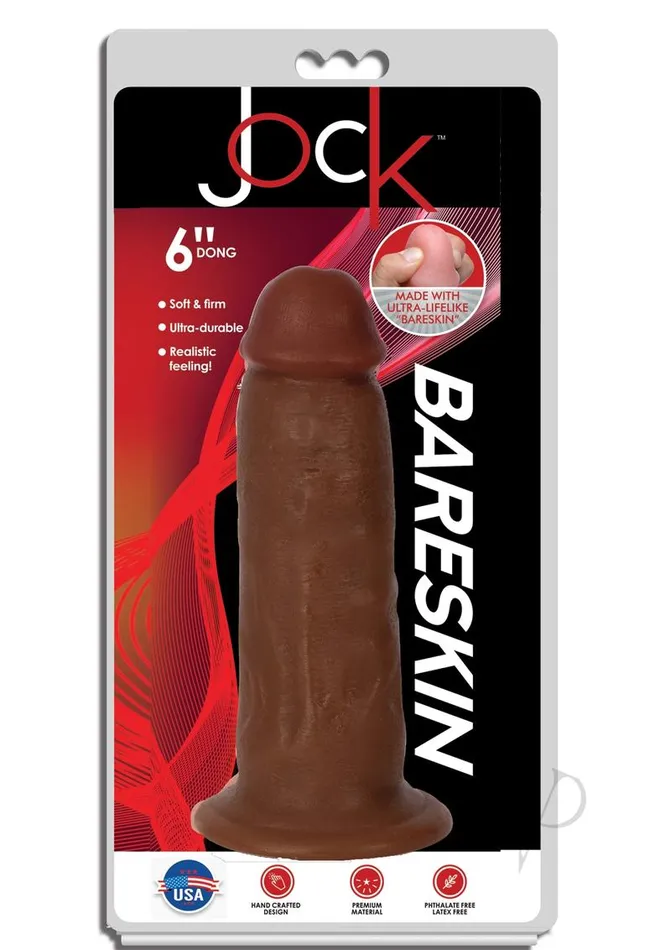 Jock Jock Bareskin Realistic Dong 6in Caramel Dildos