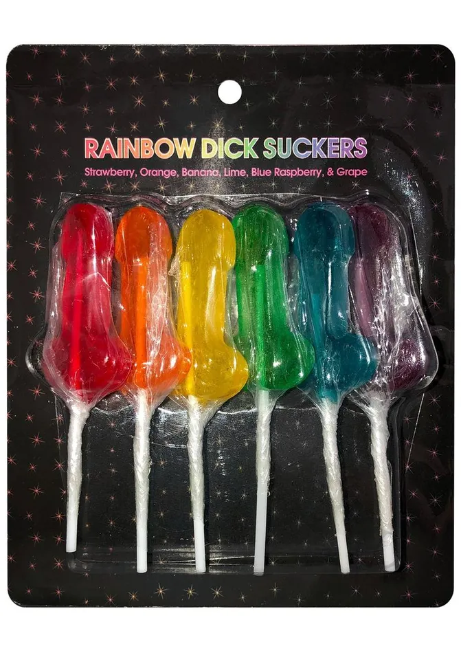 Kheper Games Anal Rainbow Dick Suckers Assorted Colors 6 per set