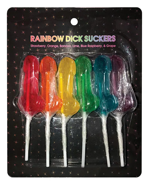 Kheper Games Anal Rainbow Dick Suckers Assorted Colors 6 per set