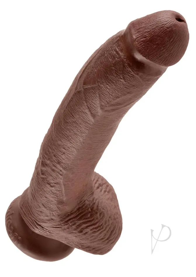 King Cock Dildos King Cock Dildo with Balls 9in Chocolate