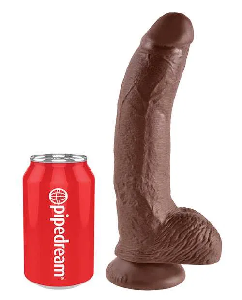 King Cock Dildos King Cock Dildo with Balls 9in Chocolate