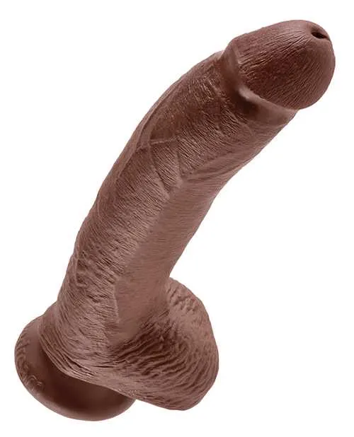King Cock Dildos King Cock Dildo with Balls 9in Chocolate