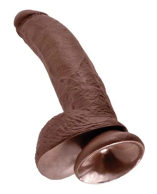 King Cock Dildos King Cock Dildo with Balls 9in Chocolate