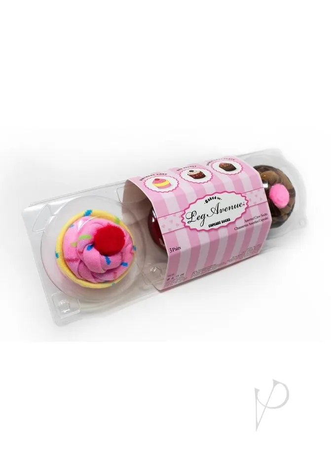 Leg Avenue Enhancers Leg Avenue Cupcake Socks Sets 3 Pairs per Pack OS Multicolor Leg Avenue Enhancers Leg Avenue Cupcake Socks Sets 3 Pairs per Pack OS Multicolor