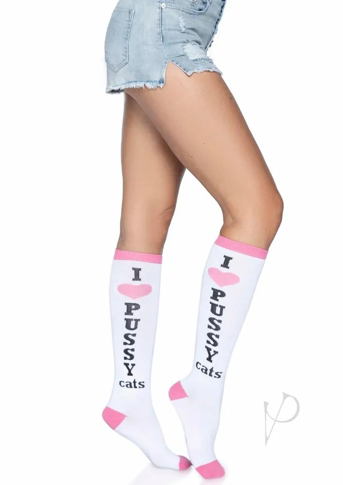 Leg Avenue Pussycat Knee Highs OS WhitePink Leg Avenue Vibrators Leg Avenue Pussycat Knee Highs OS WhitePink Leg Avenue Vibrators