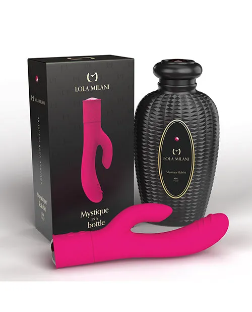 Lola Milani Vibrators Lola Milani Mystique Rabbit wBlack Bottle Fuchsia