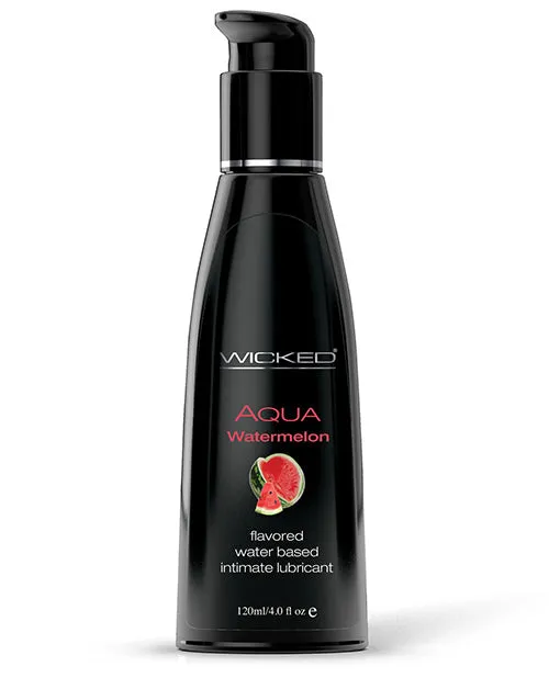 Lubricants Wicked Aqua Wicked Aqua Water Based Flavored Lubricant Watermelon 4oz