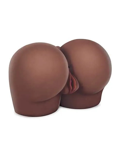 Luvdollz Remote Controlled Doggy Style Vibrating Rechargeable Pussy and Ass Masturbator with Bullets and Remote Control Chocolate Luv Dollz Male Sex Toys