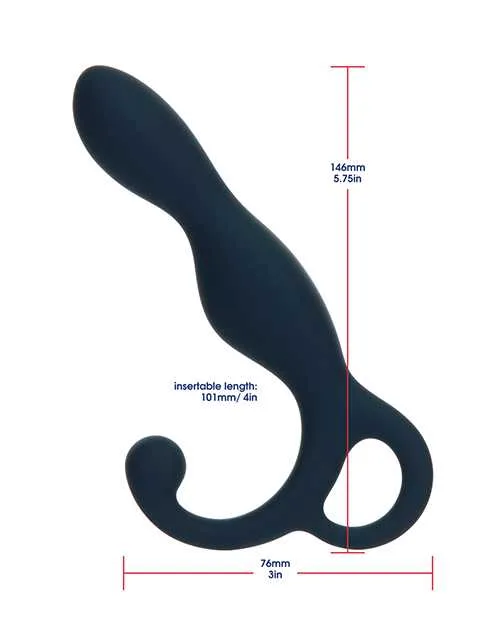 Lux Active Female Sex Toys LUX Active LX1 Silicone Rechargeable Anal Trainer with Bullet Navy