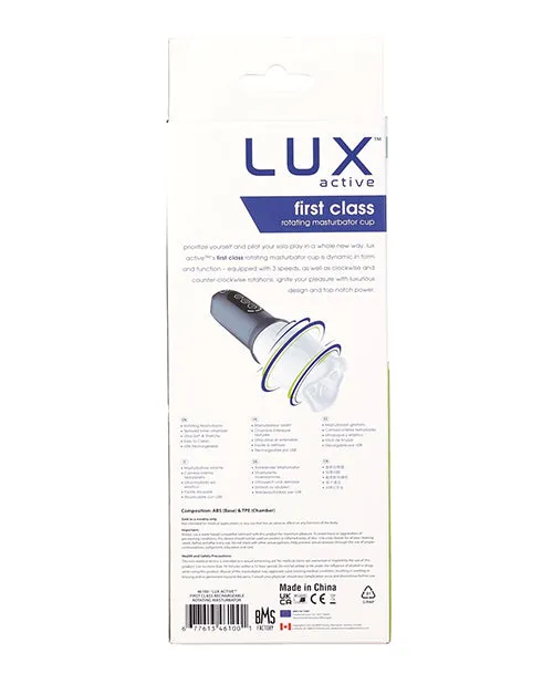 Lux Active Male Sex Toys LUX Active First Class Rechargeable Rotating Masturbator Cup NavyWhite