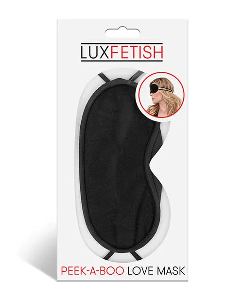Lux Fetish Peek a Boo Love Mask Black Lux Anal