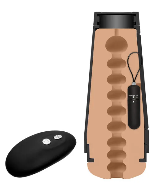 Main Squeeze Male Sex Toys Main Squeeze The Original Vibro Ultraskyn Vibrating Masturbator with Bullet and Remote Control Pussy Vanilla Main Squeeze Male Sex Toys Main Squeeze The Original Vibro Ultraskyn Vibrating Masturbator with Bullet and Remote Control Pussy Vanilla