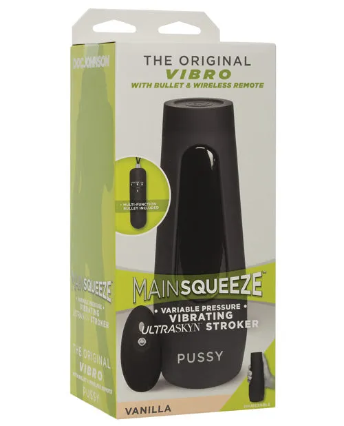 Main Squeeze Male Sex Toys Main Squeeze The Original Vibro Ultraskyn Vibrating Masturbator with Bullet and Remote Control Pussy Vanilla Main Squeeze Male Sex Toys Main Squeeze The Original Vibro Ultraskyn Vibrating Masturbator with Bullet and Remote Control Pussy Vanilla