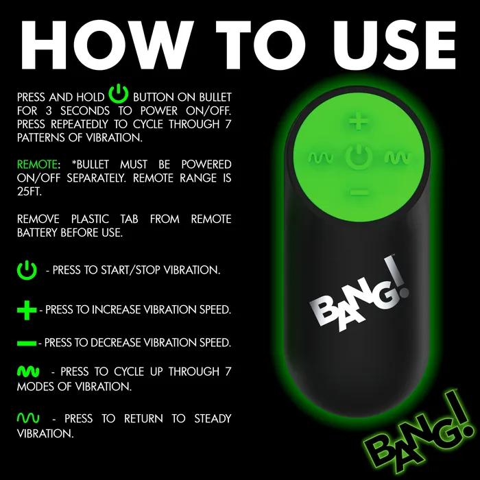 Male Sex Toys Bang GlowintheDark Silicone Vibrating Cock Ring