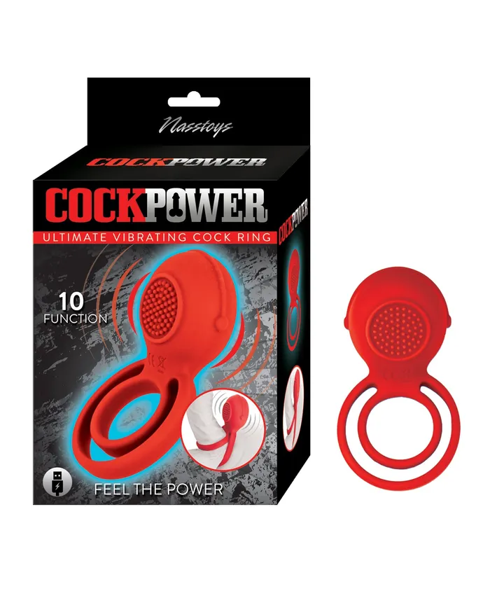 Male Sex Toys Cock Power Cockpower Ultimate Vibrating Rechargeable Silicone Cock Ring Red Male Sex Toys Cock Power Cockpower Ultimate Vibrating Rechargeable Silicone Cock Ring Red