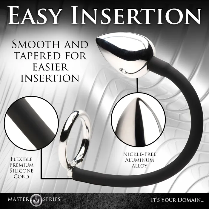 Male Sex Toys Master Series Tug and Plug Cock and Ball Ring with Anal Plug
