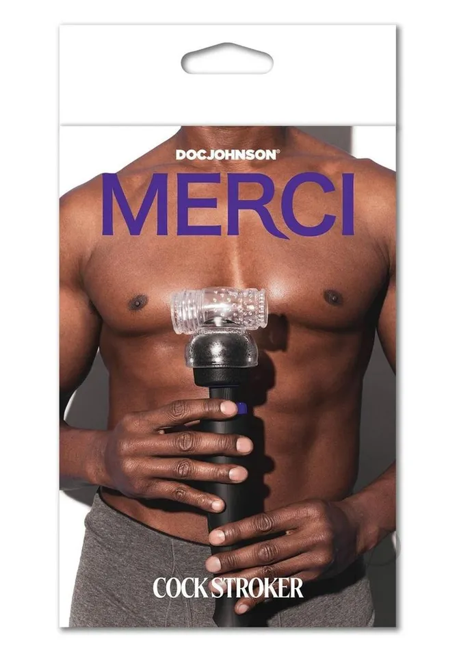 Male Sex Toys Merci Merci Wand Attachment Cock Stroker Clear