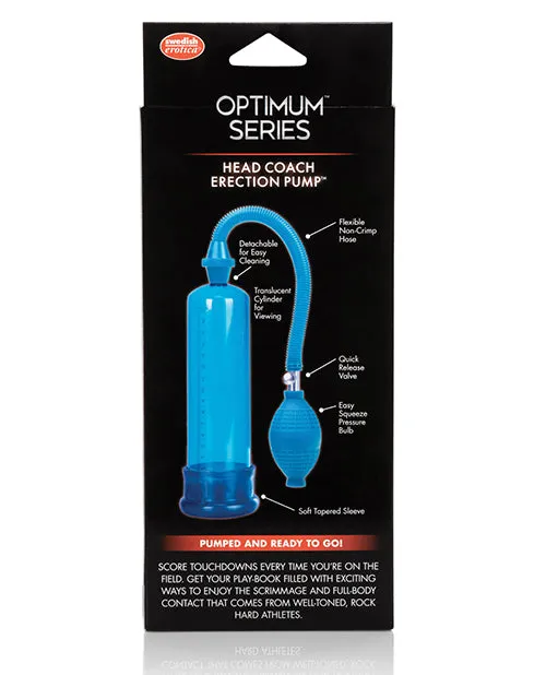 Male Sex Toys Optimum Series Optimum Series Head Coach Erection Pump Blue Male Sex Toys Optimum Series Optimum Series Head Coach Erection Pump Blue