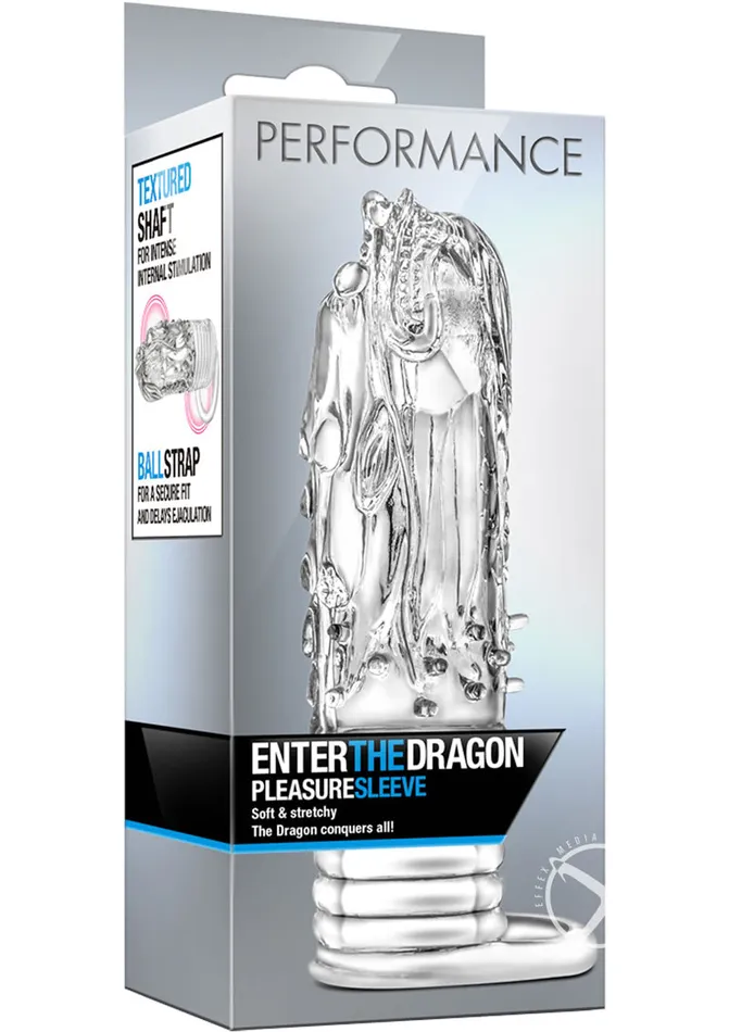 Male Sex Toys Performance Performance Enter The Dragon Penis Sleeve Clear