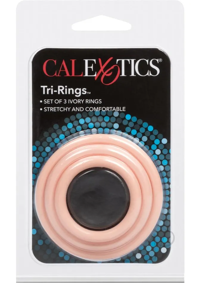 Male Sex Toys Rings Tri Rings Cock Ring Set 3 Piece Set Vanilla
