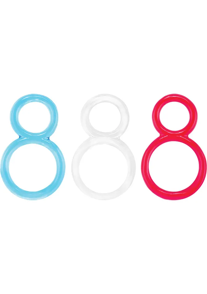 Male Sex Toys Screaming O Ofinity Super Stretchy Double Silicone Cock Ring Waterproof Assorted Colors 6 each per box
