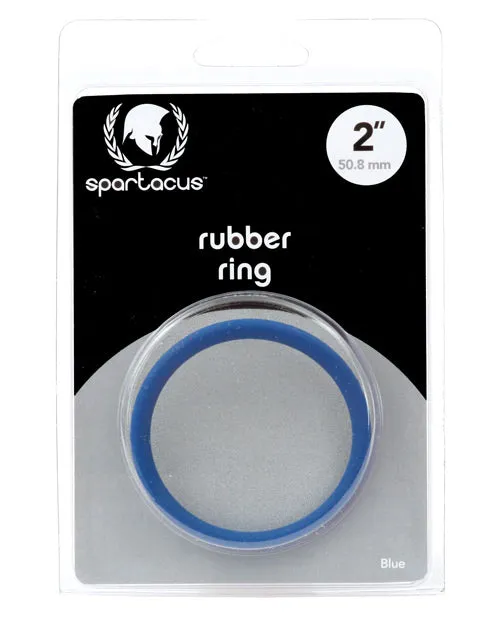 Male Sex Toys Spartacus 2 Rubber Cock Ring Blue Spartacus