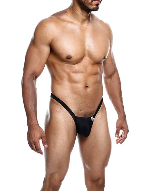 Malebasics Anal Male Basics Y Buns Thong Black LG