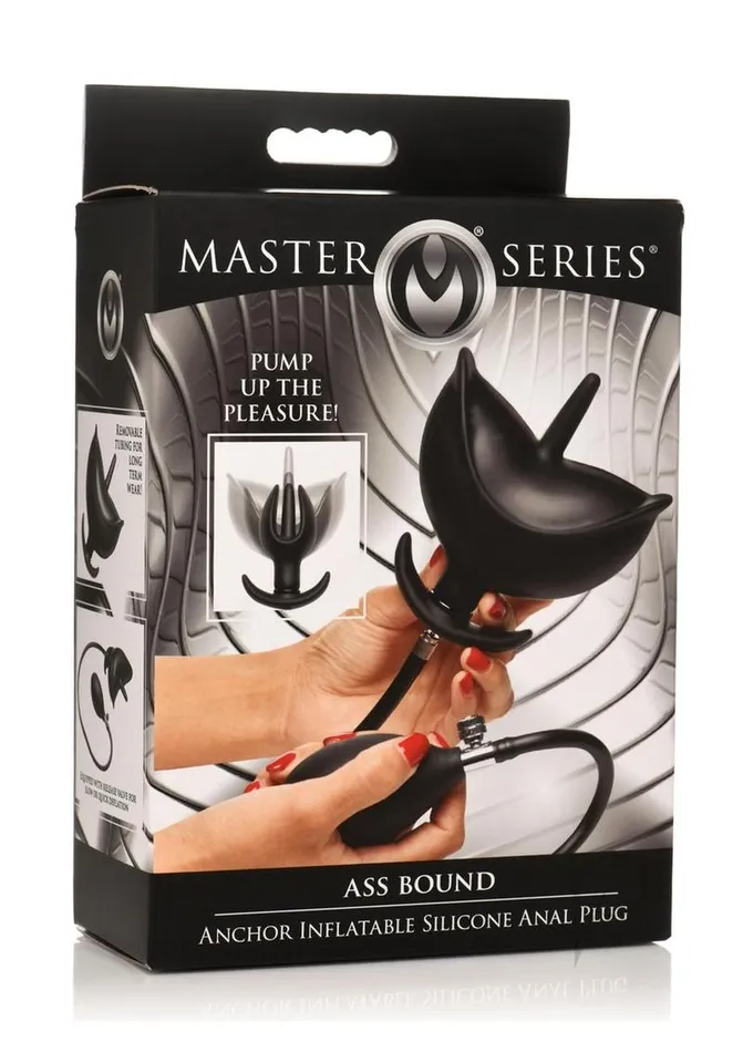 Master Series Ass Bound Anchor Inflatable Silicone Anal Plug Black Master Series Anal Master Series Ass Bound Anchor Inflatable Silicone Anal Plug Black Master Series Anal