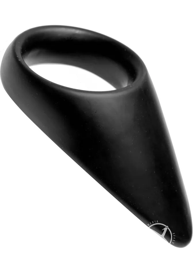 Master Series Male Sex Toys Master Series Taint Teaser Silicone Cock Ring and Taint Stimulator 175in Black