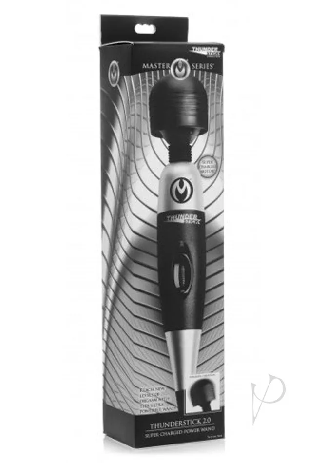 Master Series Master Series Thunderstick 20 Super Charged Power Wand Black Female Sex Toys Master Series Master Series Thunderstick 20 Super Charged Power Wand Black Female Sex Toys