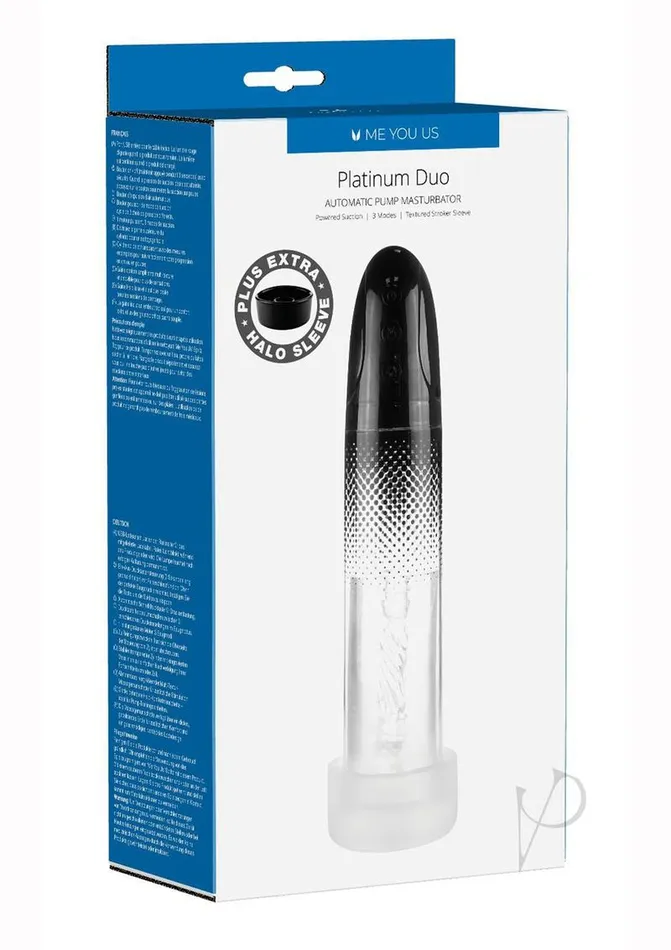 ME YOU US Platinum Duo Automatic Penis Pump Rechargeable Masturbator ClearBlack Me You Us Male Sex Toys ME YOU US Platinum Duo Automatic Penis Pump Rechargeable Masturbator ClearBlack Me You Us Male Sex Toys