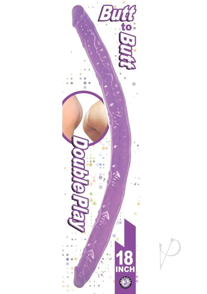 Nasstoys Anal Butt To Butt Double Play Dildo 18in Purple
