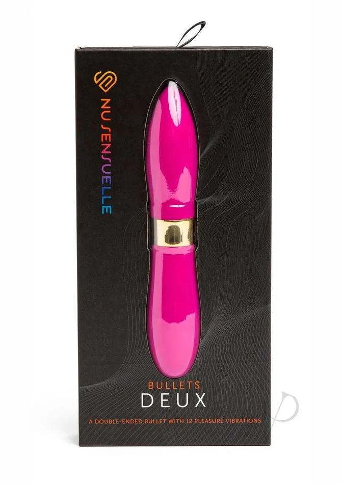 Nu Sensuelle Vibrators Nu Sensuelle Deux Silicone Rechargeable Bullet MagentaRose Gold