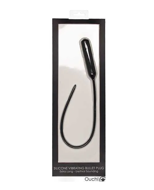 Ouch Anal Shots Ouch Extra Long Urethral Sounding Silicone Vibrating Bullet Plug Black Ouch Anal Shots Ouch Extra Long Urethral Sounding Silicone Vibrating Bullet Plug Black