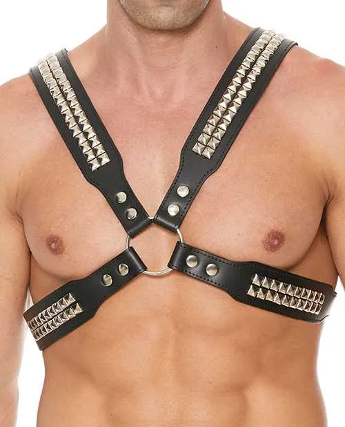 Ouch Uomo Female Sex Toys Shots Uomo Mens Pyramid Stud Body Harness Black Ouch Uomo Female Sex Toys Shots Uomo Mens Pyramid Stud Body Harness Black