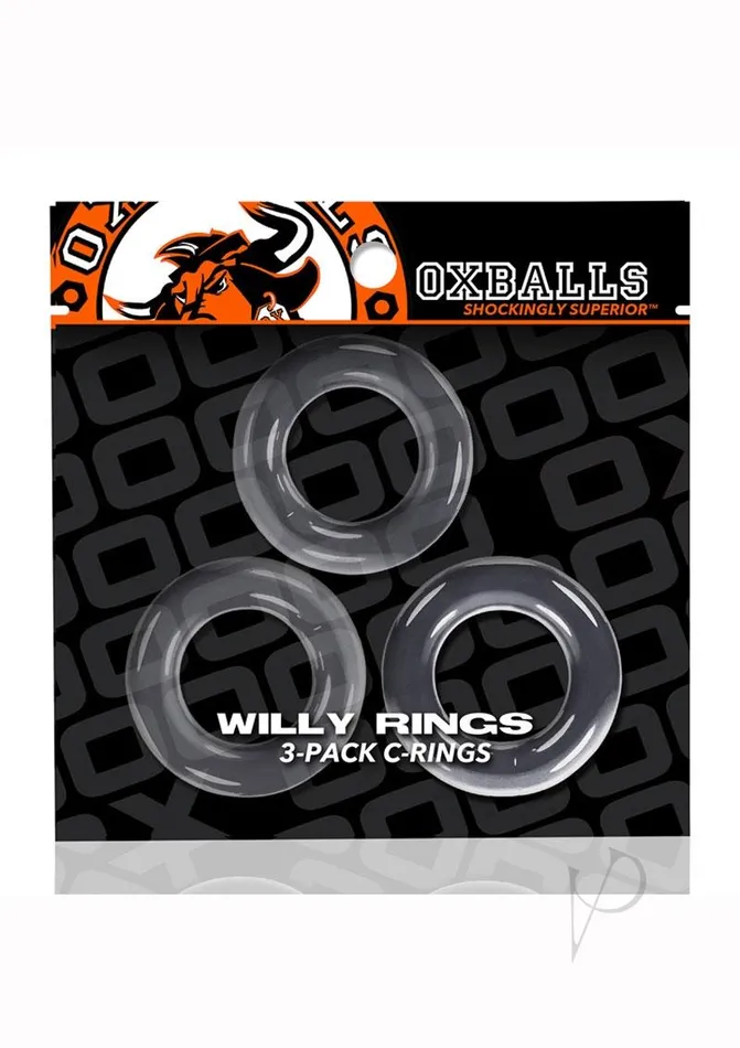Oxballs Dildos Oxballs Willy Rings Cock Rings 3 pack Clear