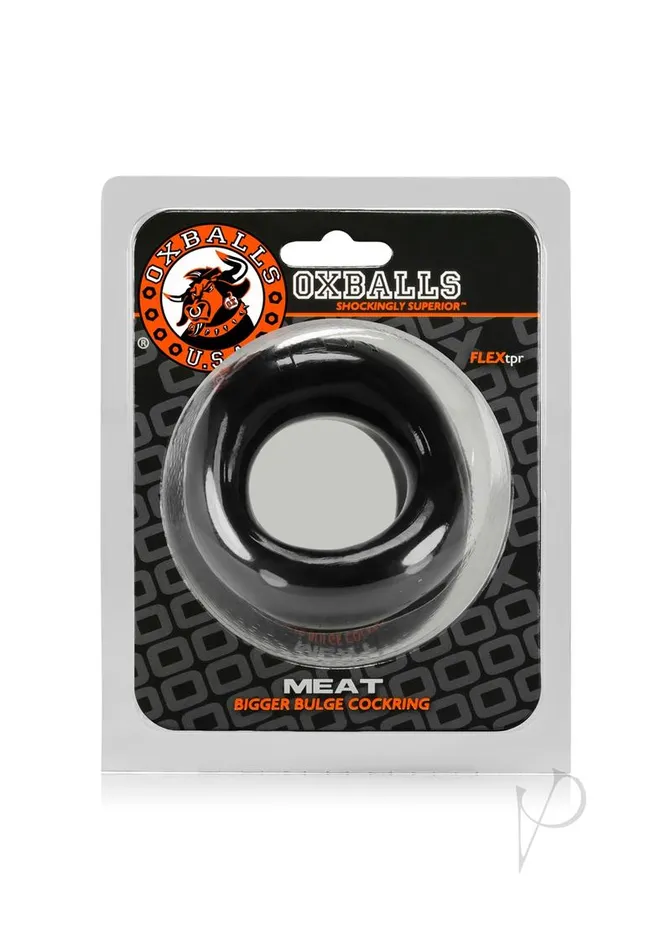 Oxballs Meat Padded Cock Ring Black Oxballs Male Sex Toys