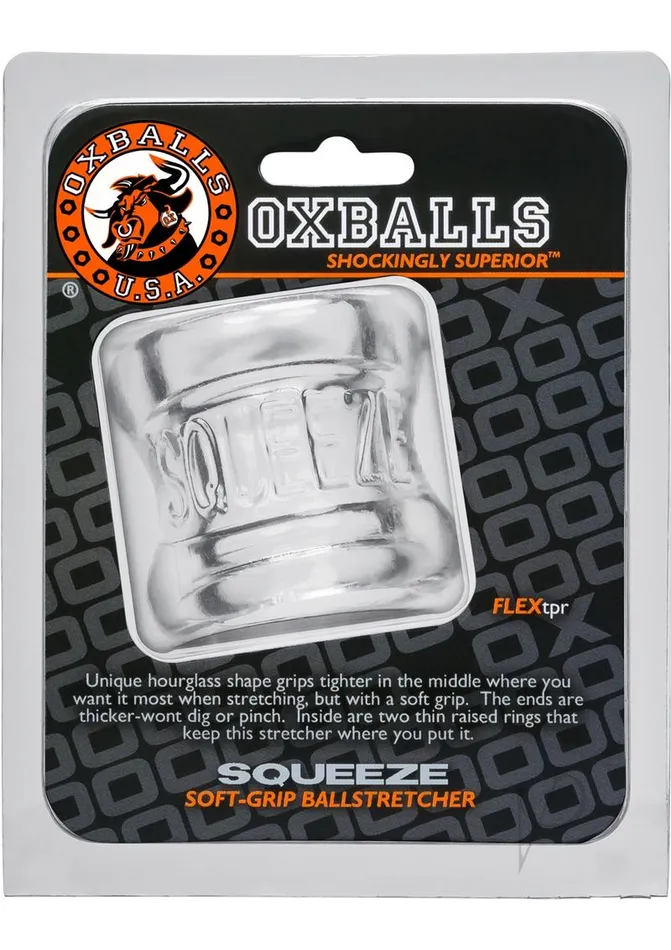 Oxballs Squeeze Soft Grip Ball Stretcher Clear Oxballs Male Sex Toys