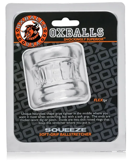 Oxballs Squeeze Soft Grip Ball Stretcher Clear Oxballs Male Sex Toys