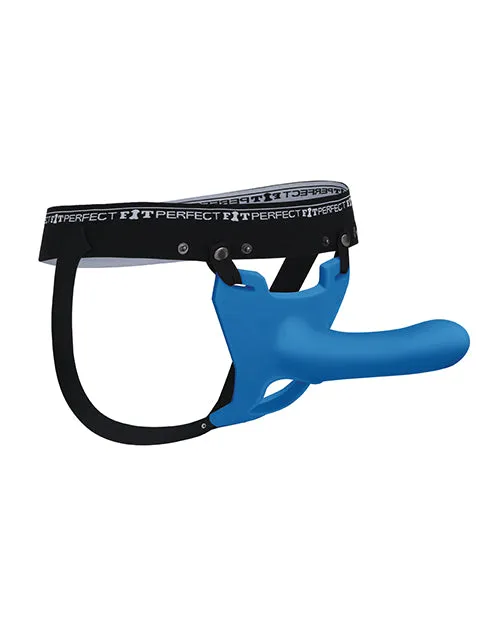 Perfect Fit Zoro 55 Strap On wCase Blue Perfect Fit Female Sex Toys