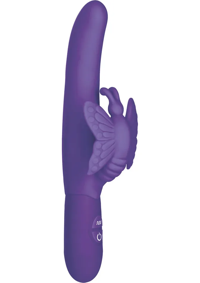 Personality Vibes Vibrators Fluttering Butterfly Silicone Rabbit Vibrator Purple
