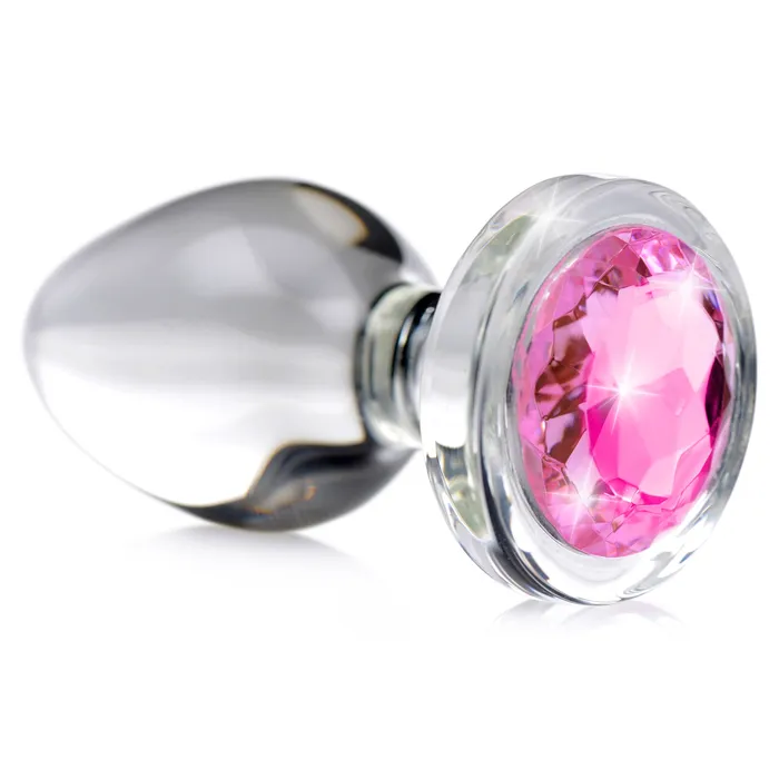 Pink Gem Glass Anal Plug Booty Sparks Anal
