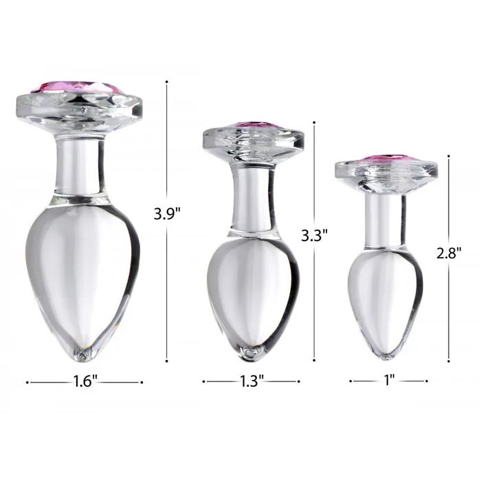 Pink Gem Glass Anal Plug Booty Sparks Anal
