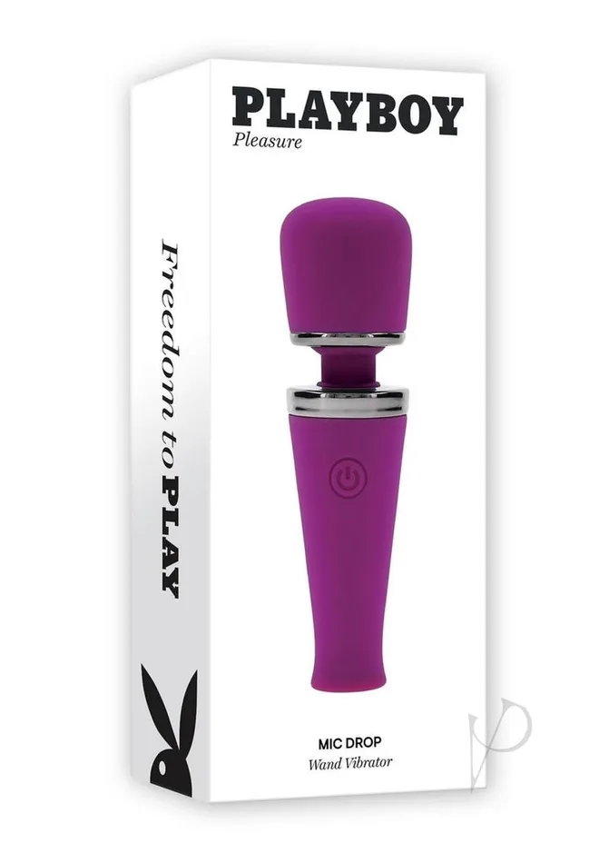 Playboy Vibrators Playboy Mic Drop Rechargeable Silicone Wand Purple
